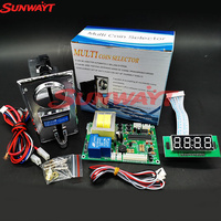 Máquina recreativa metálica 110V/220V con selector de monedas múltiple de 6 valores, placa de control de temporizador JY-16, PCB personalizable para máquina expendedora