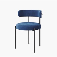 Chaise de meuble design bon marché Chaise de salle à manger de bonne qualité en tissu boucle marron pour cuisine, pubs, salle à manger