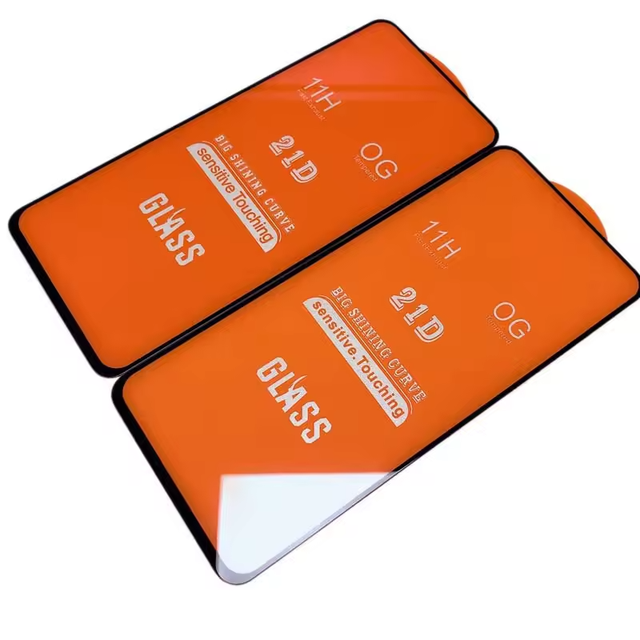 Factory Wholesale Price 21D Full Glue Tempered Glass Screen Protector 9H Hardness Anti-Shock for Mobile Phone