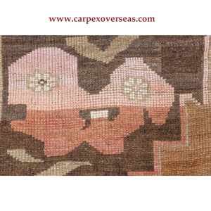 พรมขนสัตว์ผูกปมมือสำหรับตกแต่งบ้านผลิตขึ้นใหม่ - Product Image 3