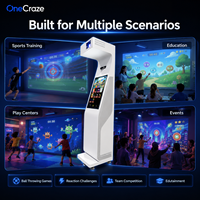 Projecteur Mural Interactif Portable Tout-en-un pour Entraînement Sportif et Fitness en Salle avec Détection de Mouvement