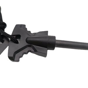 Outdoor Survival Fire Starter Metal 11.5cm Wide Handle With Scraper Bottle Opener For Wilderness Use - Product Image 4