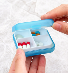 Portable Small Size Pill Organizer Plastic Case Travel <b>Box</b> for Pills & Jewelry, Sturdy Lightweight Plastic Container - Product Image 6