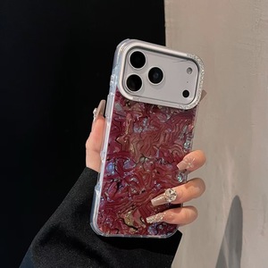 Funda de Teléfono con Textura de Lámina de Estaño Electrochapada Estilo Ins para iPhone 16 Pro Max 17 Air, Funda Protectora de Silicona Suave a Prueba de Golpes - Product Image 2