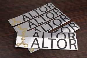 Adhesivo de diseño personalizado troquelado de aluminio metálico cromo vinilo plateado cepillado pegatinas - Product Image 6