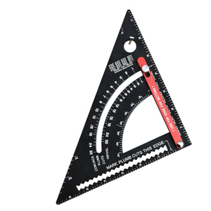 Équerre triangulaire en alliage d'aluminium de haute précision 7'' 12'' pour charpentier 90.45. Guide de marquage et de coupe pour le travail du bois avec échelle métrique/pouce - Product Image 2