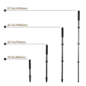 Trépied professionnel OBO en fibre de carbone robuste et stable <span class=keywords><strong>pour</strong></span> caméscope et <span class=keywords><strong>objectif</strong></span> longue focale - Product Image 5