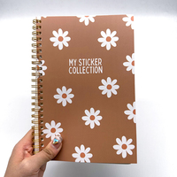 Livre d'autocollants réutilisables A5 personnalisé Kawaii avec papier de décollement décoratif