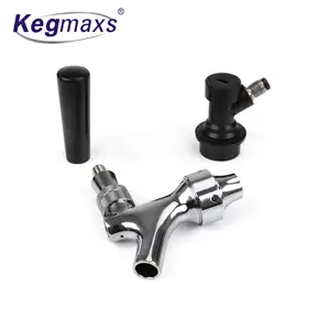 Kegmaxs Stainless Steel 304 Beer Keg Tap Faucet With Ball Lock Disconnect Chromed Body For Homebrew