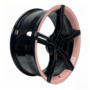 Rines Deportivos Negros Brillantes para Auto, Estilo Spoke, Forjados a Medida en 6061T6, 5x100, 5x112, 5x114.3, 5x120 para E90, X3, X4, M5 - Product Image 1