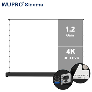 [OEM/ODM] Wupro mềm mờ trắng 120 <span class=keywords><strong>inch</strong></span> alr sàn tăng màn hình 16:9 4K UHD rạp chiếu phim tại nhà PVC màn hình chiếu cơ giới thông minh - Product Image 1