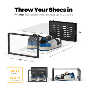 <span class=keywords><strong>Cajas</strong></span> <span class=keywords><strong>de</strong></span> Zapatos <span class=keywords><strong>de</strong></span> Plástico Transparente PP, Duraderas y <span class=keywords><strong>Plegables</strong></span>, Organizador <span class=keywords><strong>de</strong></span> Zapatos Plegable, Caja <span class=keywords><strong>de</strong></span> Almacenamiento, Protección Ambiental BT-389 - Product Image 4