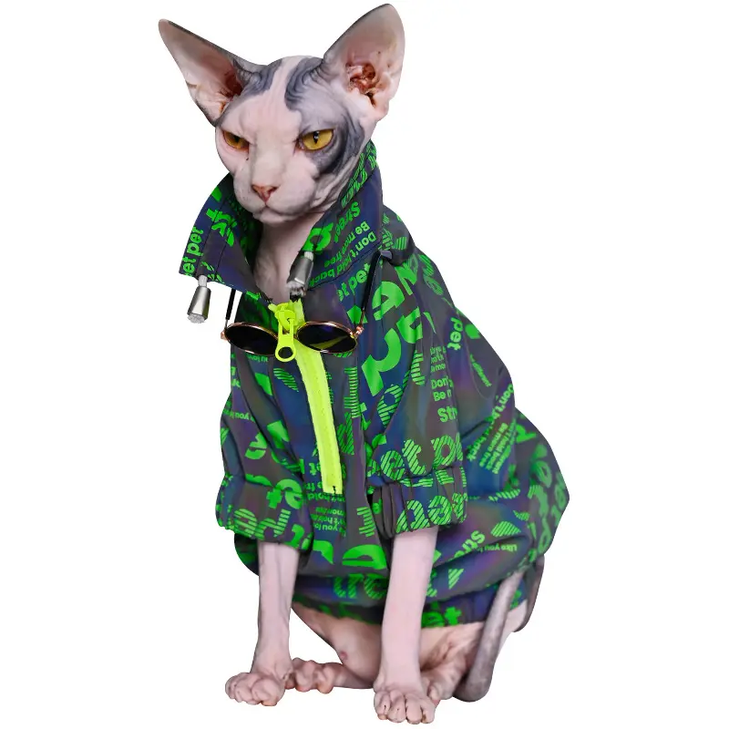 Pet Clothes Luxury Reflective Sphinx German Siamese outdoor jacket pet clothes small dog Cat Puppy Clothes Large Puppy Pet Cloth