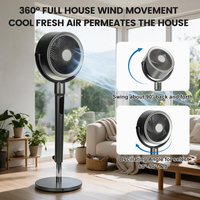 Ventilateur sur pied de circulation d'air à faible bruit, 2 modes, 8 vitesses réglables, autonomie de 8 heures, idéal pour l'intérieur (vente en gros)