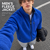 Veste polaire technique unisexe personnalisable pour l'hiver, en tricot, entièrement zippée, pour activités de plein air, vente en gros OEM