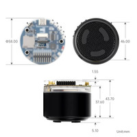 Carte de développement d'enceinte intelligente ESP32 S3 avec éclairage RVB, prise en charge vocale IA, réduction de bruit à double microphone et annulation d'écho