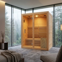 Sauna traditionnel à vapeur d'intérieur Smartmak pour 3 personnes, salle de sauna humide