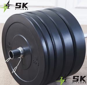 แผ่นน้ำหนักยางกันกระแทกสำหรับยกน้ำหนัก SK <span class=keywords><strong>UNIQ</strong></span> สำหรับการแข่งขันฟิตเนส ชุดแผ่นน้ำหนัก LBS สำหรับบาร์เบล - Product Image 2