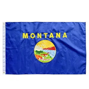 American Flag Longest Lasting Montana Flag Made From Nylon Embroidered Stars Sewn Stripes For Outdoors