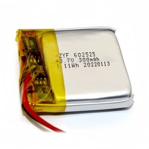 Nhà máy trực tiếp <span class=keywords><strong>3.7V</strong></span> 300mAh 2 dây 602525 Polymer Lithium Ion Pouch Li-ion pin cho TWS ghi <span class=keywords><strong>Smartband</strong></span> MP3 thông minh đồng hồ - Product Image 3