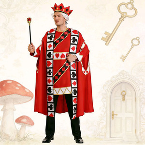 Costume de Roi <span class=keywords><strong>des</strong></span> Cœurs pour Homme, Robe de Jeu de Cartes, Couronne, Sceptre, <span class=keywords><strong>Alice</strong></span> <span class=keywords><strong>au</strong></span> <span class=keywords><strong>Pays</strong></span> <span class=keywords><strong>des</strong></span> <span class=keywords><strong>Merveilles</strong></span>, Halloween, Cosplay, Carnaval, Fête, Tenue de Scène - Product Image 3