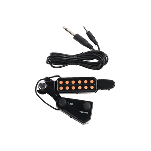 Pastilla magnética para guitarra acústica-Transductor de plástico montado en orificio de sonido con control de tono/volumen y cable de salida negro - Product Image 5