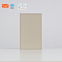 Interrupteur tactile intelligent WiFi Tuya 1/2/3/4, compatible Alexa et Google, avec contrôle de minuterie et variateur d'intensité, en verre, câblage phase et neutre