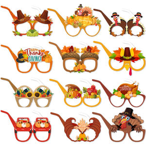 Gafas de Papel Innovadoras de Estilo Nuevo para Acción de Gracias, Decoraciones de Escenas, Divertidos Accesorios para Fotos para Fiestas - Product Image 2