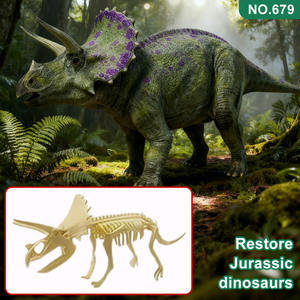 Jouets éducatifs Montessori pour enfants, collection de dinosaures fossiles en plastique personnalisés, <span class=keywords><strong>jeux</strong></span> de fouilles - Product Image 4