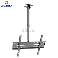 Soporte de Techo Abatible para TV Zeno, Ajustable en Altura de 32-80 Pulgadas, Soporte de Acero Laminado en Frío para Monitor/TV T6905L