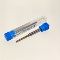 Fresa de Carburo de Acero de 2 Filos Personalizable, Venta Caliente, con Cuello Largo Cónico, Punta de Bola con Radio para Fresado
