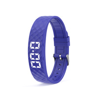 Bracelet intelligent avec rappel par vibration, suivi du sommeil, moniteur de fréquence cardiaque, montre d'alarme, rechargeable, bracelet de fitness sportif quotidien