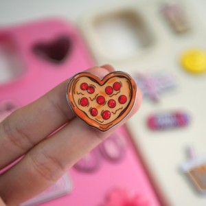 Pegatinas Personalizadas de Metal Esmaltado para Teléfono con Adhesivo 3M, Diseño Rosa, Girly, Girl Power, Pizza, Café, <span class=keywords><strong>Dinero</strong></span>, Flor, Corazón, Auriculares, Decorativas - Product Image 3