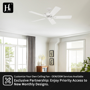 Vintage-style <b>ceiling</b> fan with silent operation, 5 MDF blades, white, 3-speed, zippered - Product Image 5
