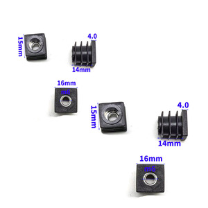 16 vuông Nut ống cắm M6 Ống Vuông với răng nội bộ cắm thép không gỉ Bàn và ghế chân Pad nhựa cắm hạt vuông - Product Image 5