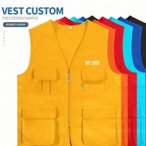 Gilet réversible pour homme avec logo personnalisé, multi-poches, pour le travail en extérieur, le bénévolat, prix usine, vêtement d'extérieur d'été - Product Image 3