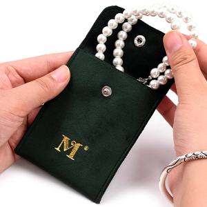 Eastsunshine - Vente flash - Pochette à bijoux personnalisable avec logo OEM - Pochette à bijoux en velours de haute qualité - Pochette à bijoux de luxe avec estampage doré pour Noël - Product Image 1