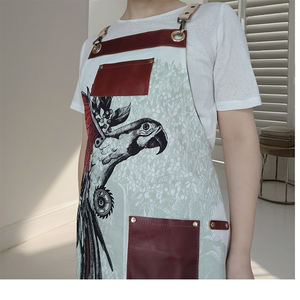 Tablier <span class=keywords><strong>de</strong></span> nettoyage vintage en coton sans manches avec impression numérique, capuche épaisse et tour <span class=keywords><strong>de</strong></span> taille Niuweili A3006 - Product Image 5