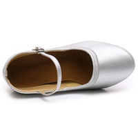 Zapatos de salón de satén para mujer, calzado con tacón de 3,5 cm, para salsa latina