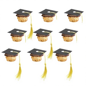 Decoraciones <span class=keywords><strong>de</strong></span> Chocolate <span class=keywords><strong>con</strong></span> Forma <span class=keywords><strong>de</strong></span> Birrete <span class=keywords><strong>de</strong></span> Graduación Cuadrado <span class=keywords><strong>de</strong></span> Plástico, 50 Piezas, Negro y Azul Oscuro, Set para Fiestas 2026, para Chocolates y <span class=keywords><strong>Dulces</strong></span> - Product Image 4
