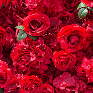 Nuova alta seta artificiale rosso fiore sfondo pannelli decorativi appesi fiori finti per la laurea casa di nozze di natale - Product Image 5