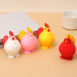 Jouet Squishy Poulet Géant de Dessin Animé, Anti-Stress, Jouet à Pincer, Cadeau de Décompression pour Enfants, Animaux de la Ferme - Product Image 1