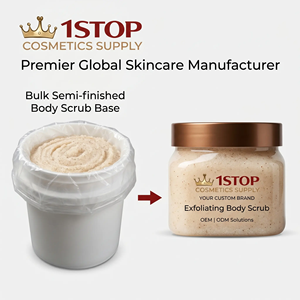 <span class=keywords><strong>Gommage</strong></span> Corporel au Sel avec Rose et Orange Douce, Exfoliant Éclaircissant pour Peau de Poulet, Pot de <span class=keywords><strong>Gommage</strong></span> de Bain Sans Étiquette de Produit - Product Image 1