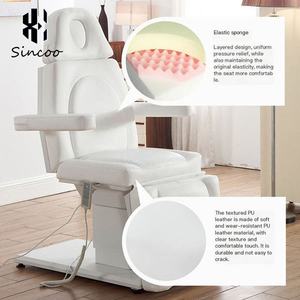 Modern Contemporary Synthetic Leather Electric Massage <b>Bed</b> 3 Motor Stainless Steel Frame Facial Beauty Salon Chair Angle - Product Image 2