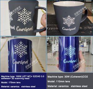 Máquina de Grabado Láser de CO2 para Vasos Metálicos con Recubrimiento en Polvo, Grabador Láser Galvo para Logotipos Personalizados en Tazas y Vasos con Accesorio Rotatorio - Product Image 6
