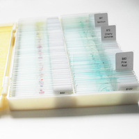 100 Kinds Human Tissue Prepared Glass Microscope Slides for Medical Teaching Packed in Wooden Box