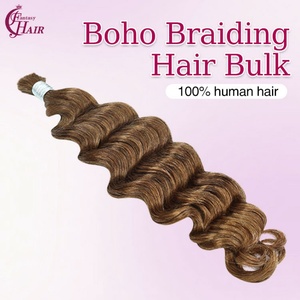 FH Venta al por mayor #30 Cabello suelto de onda profunda a granel Boho Trenzado Extensiones de cabello humano Sin paquetes de trama Cabello humano virgen brasileño - Product Image 2