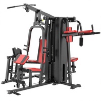 Appareil de musculation multifonction 5 stations pour la maison, machine d'entraînement de force intégrée pour le fitness en intérieur