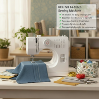Máquina de Coser Pequeña de Calidad UFR-728, Fácil de Usar, con Pedal y Adaptador, Ideal para Modificaciones de Ropa, Manualidades y Bricolaje