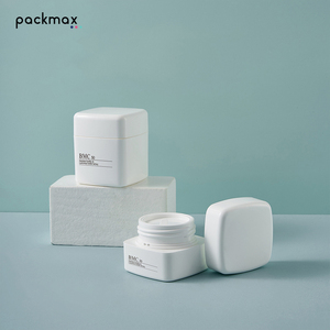 PP <b>plastic</b> minimalist white square cream <b>jars</b> 30g/50g for face cream & cleansing balm-cosmetic packaging - Product Image 6